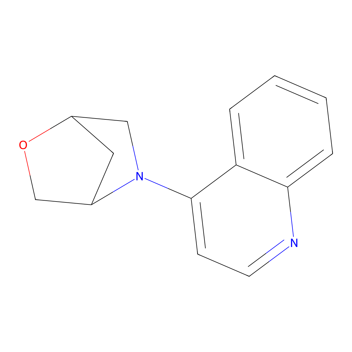 5-(Quinolin-4-yl)-2-oxa-5-azabicyclo[2.2.1]heptane molecular structure, CAS 2034606-43-2