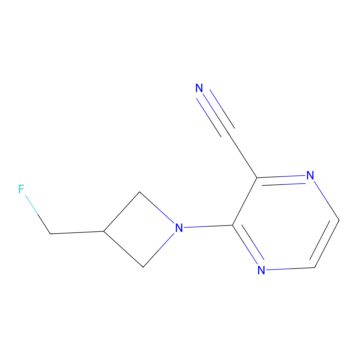 3-[3-(Fluoromethyl)azetidin-1-yl]pyrazine-2-carbonitrile molecular structure, CAS 2034606-44-3
