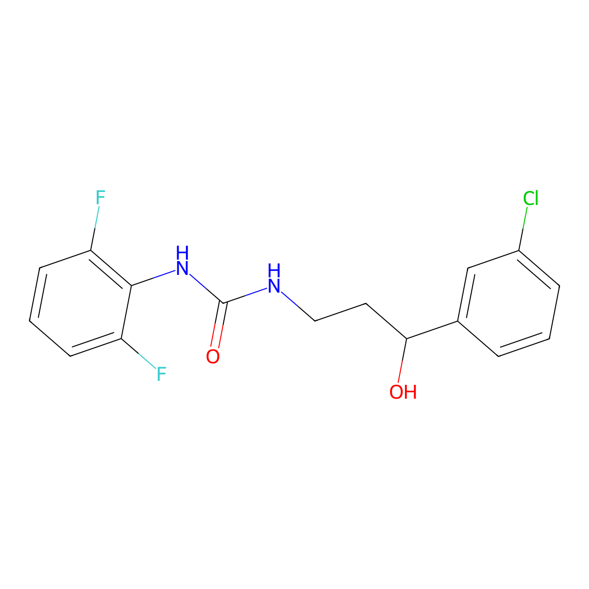 1-(3-(3-Chlorophenyl)-3-hydroxypropyl)-3-(2,6-difluorophenyl)urea molecular structure, CAS 2034606-74-9