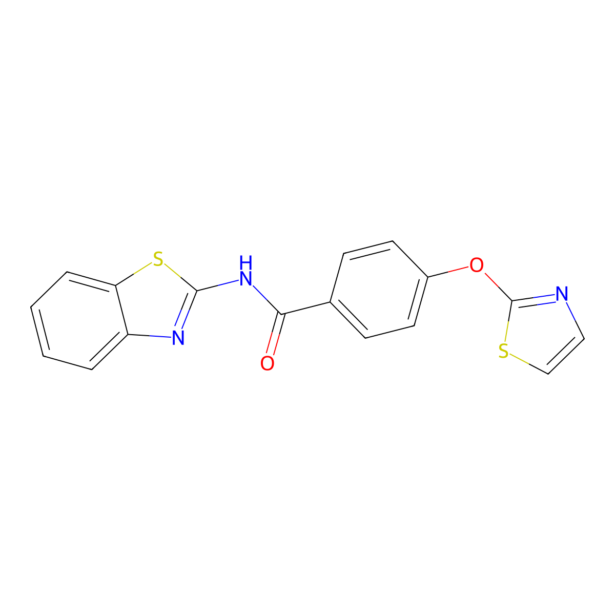 N-(benzo[d]thiazol-2-yl)-4-(thiazol-2-yloxy)benzamide molecular structure, CAS 2034607-15-1