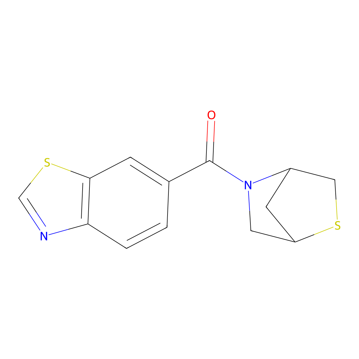 Benzo[d]thiazol-6-yl(2-thia-5-azabicyclo[2.2.1]heptan-5-yl)methanone molecular structure, CAS 2034607-20-8