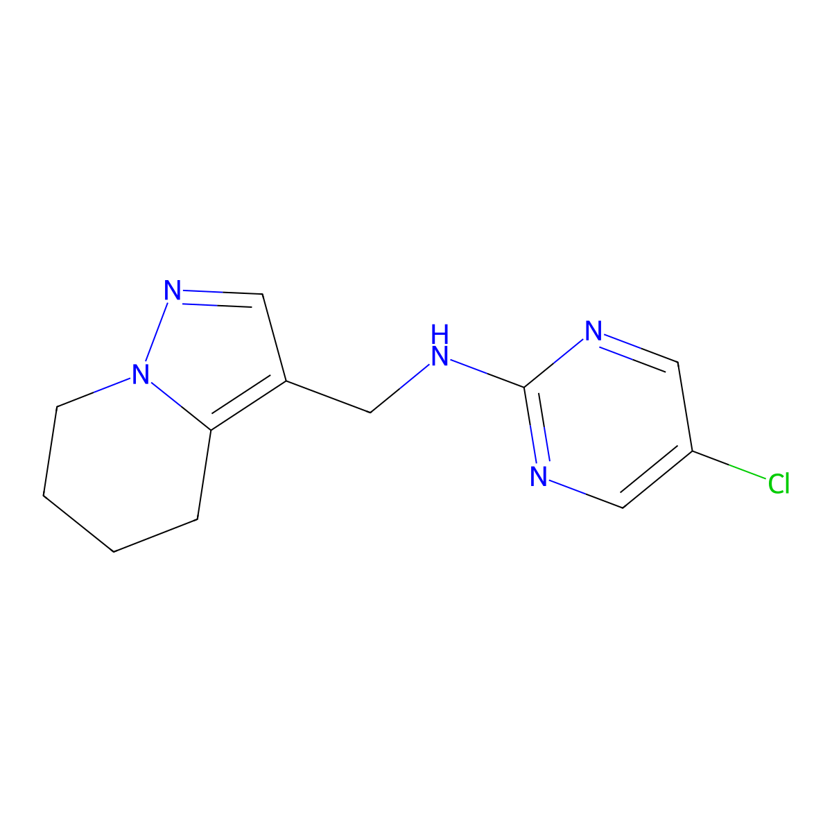5-chloro-N-((4,5,6,7-tetrahydropyrazolo[1,5-a]pyridin-3-yl)methyl)pyrimidin-2-amine molecular structure, CAS 2034607-44-6