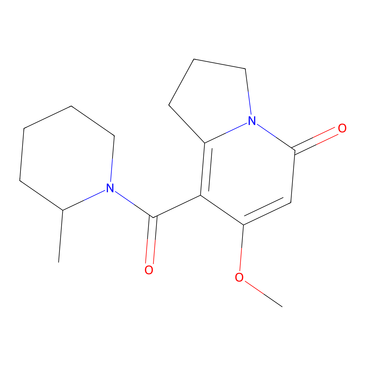 7-methoxy-8-(2-methylpiperidine-1-carbonyl)-2,3-dihydroindolizin-5(1H)-one molecular structure, CAS 2034607-46-8