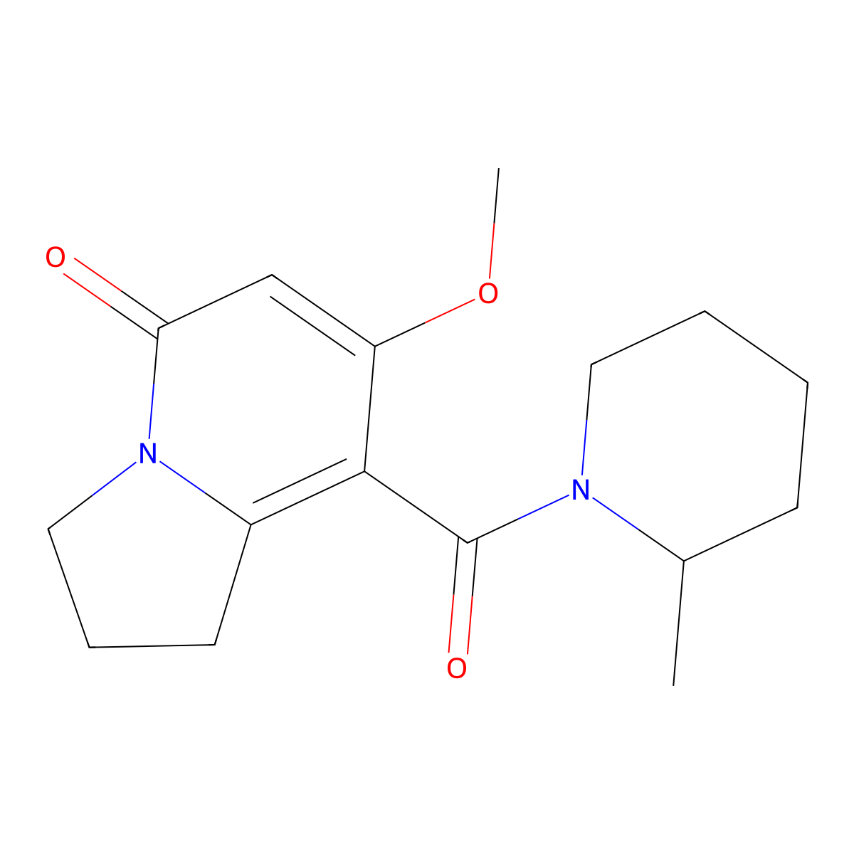 7-methoxy-8-(2-methylpiperidine-1-carbonyl)-2,3-dihydroindolizin-5(1H)-one molecular structure, CAS 2034607-46-8