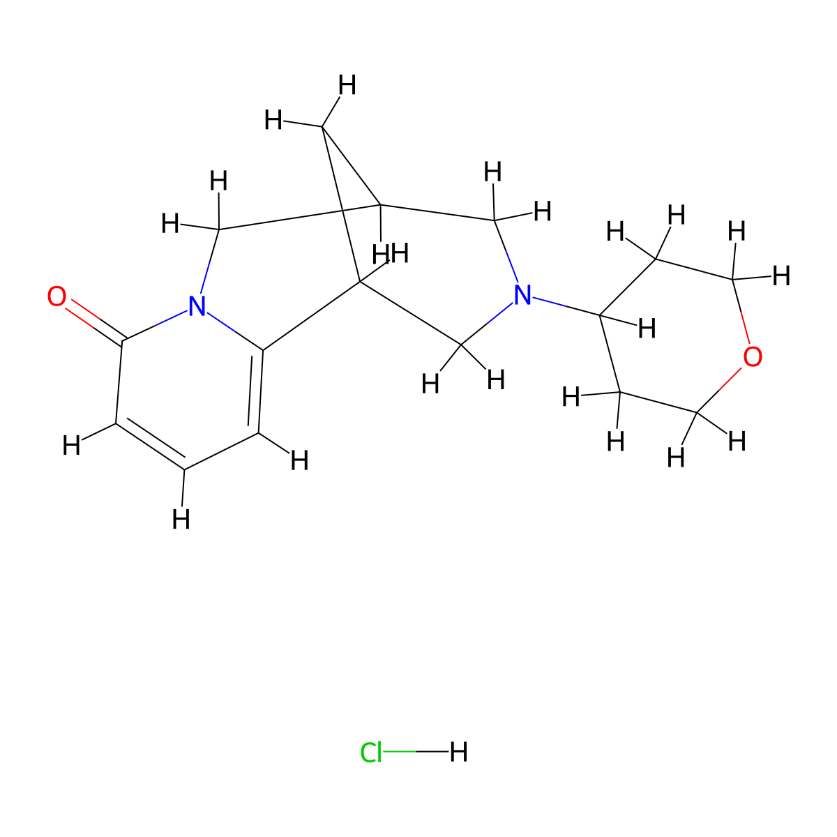 3-(tetrahydro-2H-pyran-4-yl)-3,4,5,6-tetrahydro-1H-1,5-methanopyrido[1,2-a][1,5]diazocin-8(2H)-one hydrochloride molecular structure, CAS 2034607-75-3
