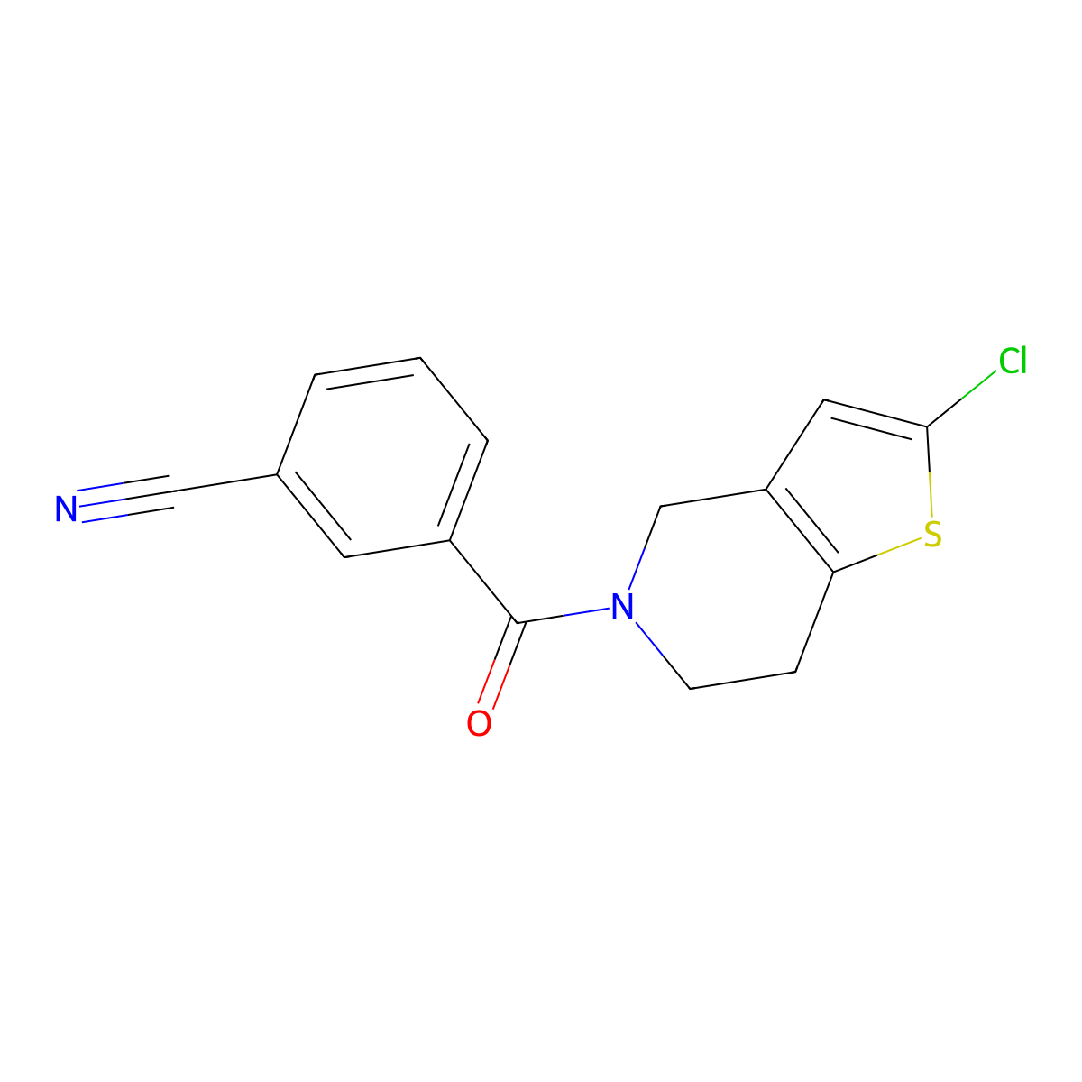 3-(2-Chloro-4,5,6,7-tetrahydrothieno[3,2-c]pyridine-5-carbonyl)benzonitrile molecular structure, CAS 2034608-16-5
