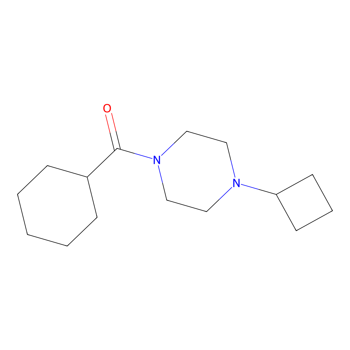 (4-Cyclobutylpiperazin-1-yl)(cyclohexyl)methanone molecular structure, CAS 2034608-19-8