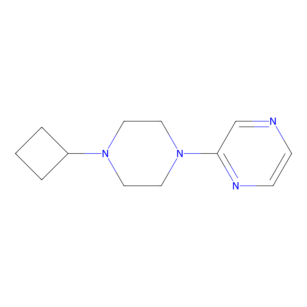2-(4-Cyclobutylpiperazin-1-yl)pyrazine molecular structure, CAS 2034608-27-8