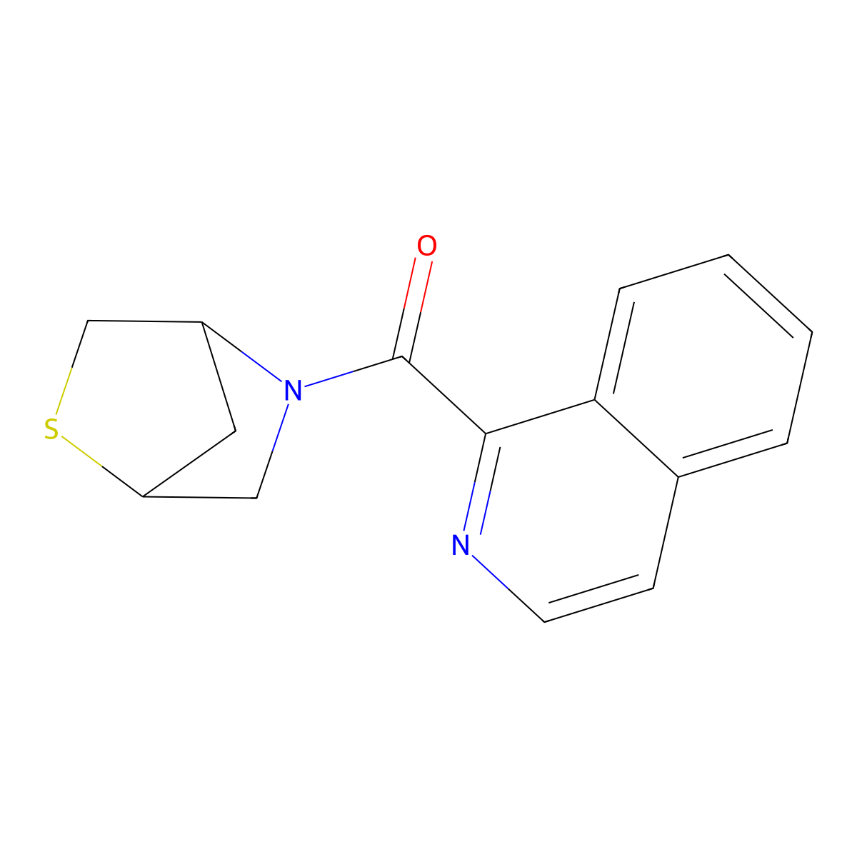 2-Thia-5-azabicyclo[2.2.1]heptan-5-yl(isoquinolin-1-yl)methanone molecular structure, CAS 2034608-41-6