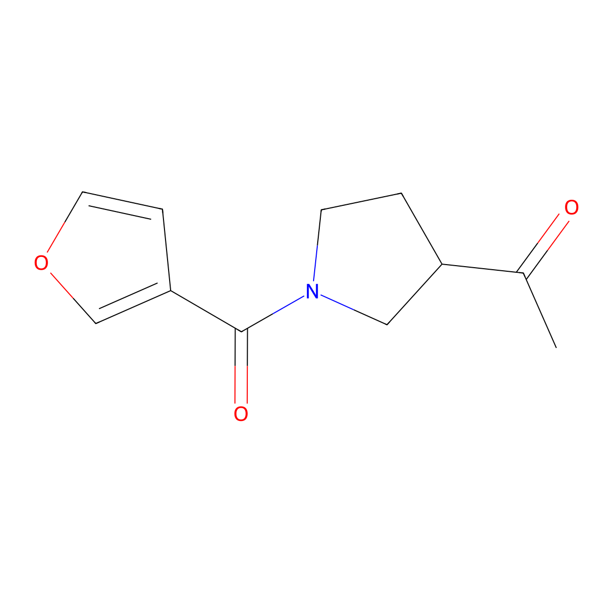 1-(1-(Furan-3-carbonyl)pyrrolidin-3-yl)ethanone molecular structure, CAS 2034608-69-8