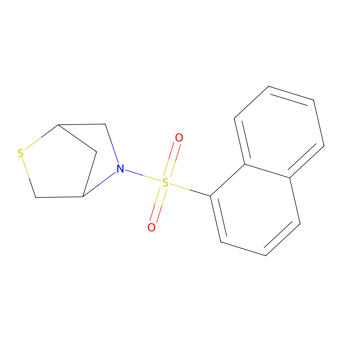 5-(Naphthalen-1-ylsulfonyl)-2-thia-5-azabicyclo[2.2.1]heptane molecular structure, CAS 2034609-51-1