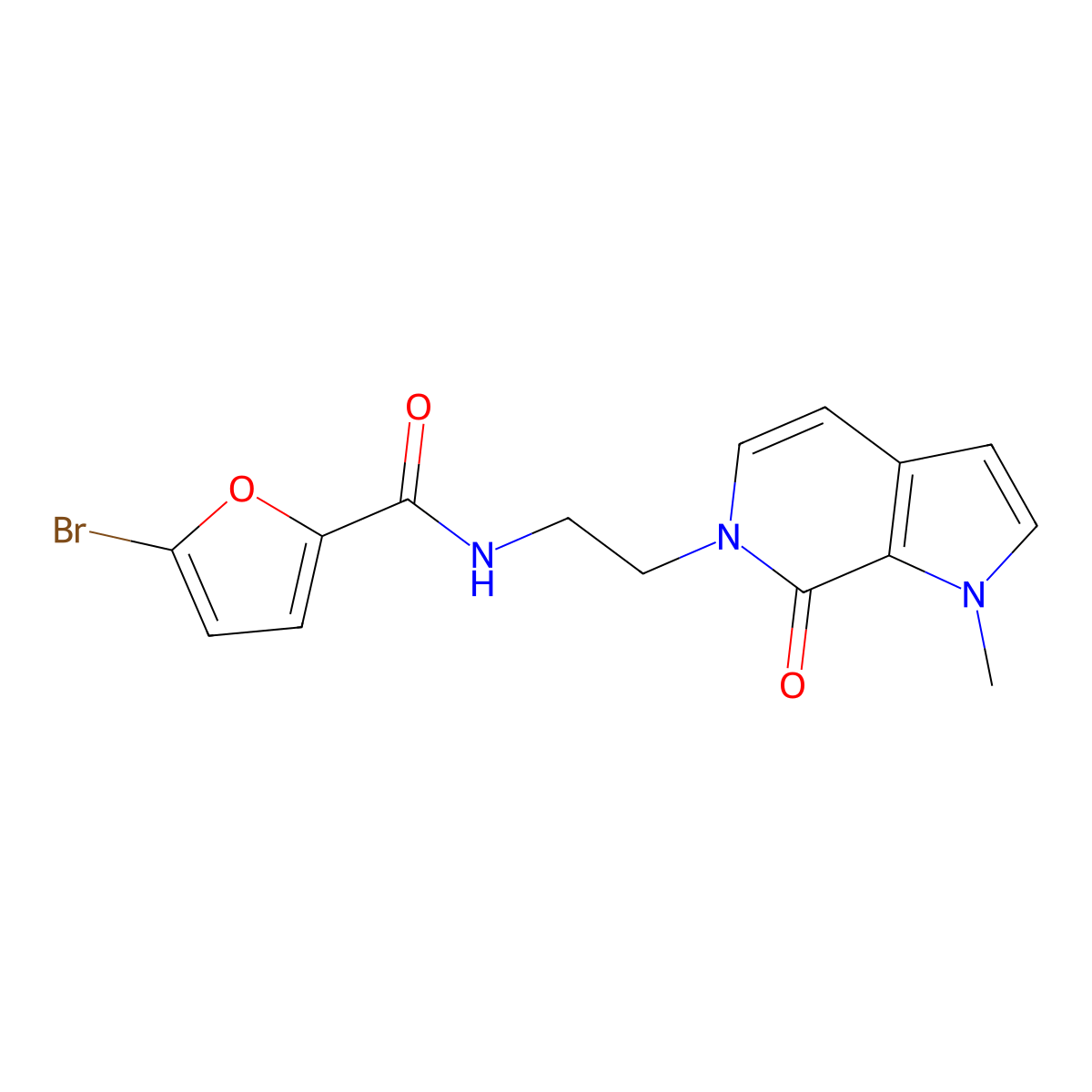 5-bromo-N-(2-(1-methyl-7-oxo-1H-pyrrolo[2,3-c]pyridin-6(7H)-yl)ethyl)furan-2-carboxamide molecular structure, CAS 2034609-82-8