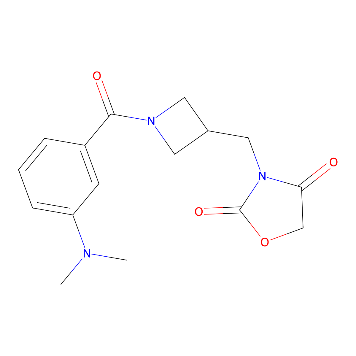3-((1-(3-(Dimethylamino)benzoyl)azetidin-3-yl)methyl)oxazolidine-2,4-dione molecular structure, CAS 2034609-87-3
