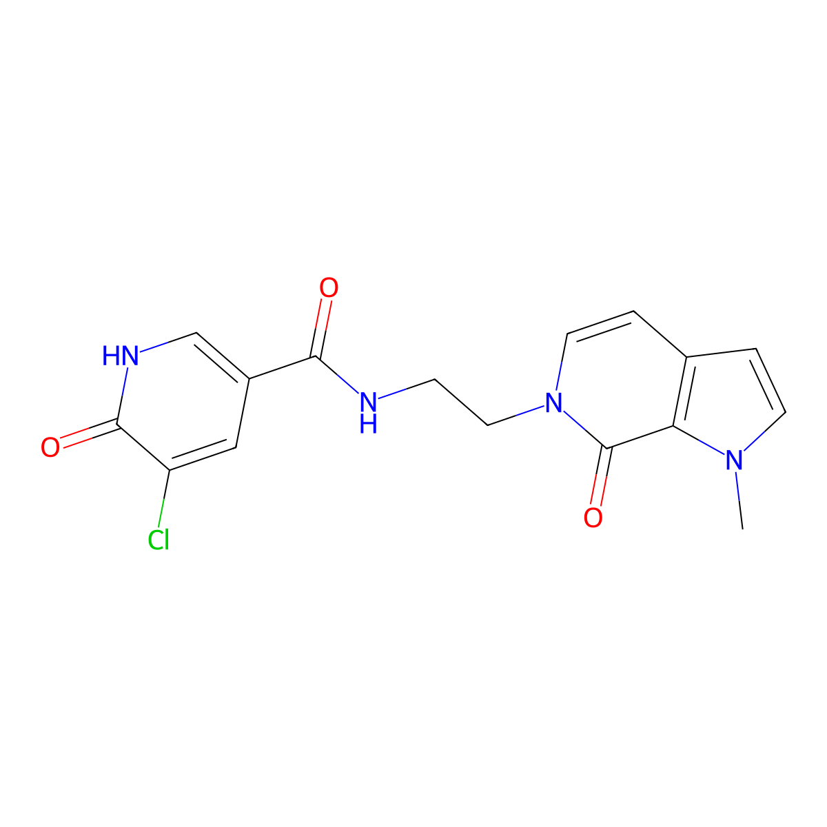 5-chloro-6-hydroxy-N-(2-(1-methyl-7-oxo-1H-pyrrolo[2,3-c]pyridin-6(7H)-yl)ethyl)nicotinamide molecular structure, CAS 2034610-12-1