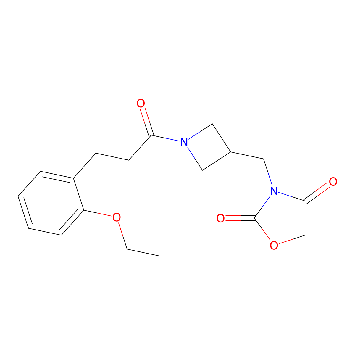 3-((1-(3-(2-Ethoxyphenyl)propanoyl)azetidin-3-yl)methyl)oxazolidine-2,4-dione molecular structure, CAS 2034610-17-6