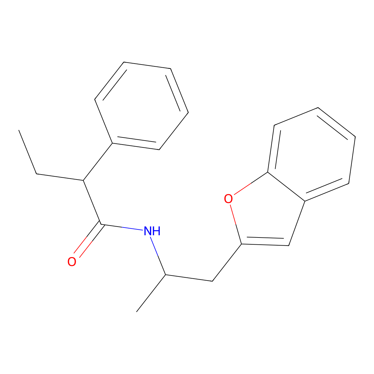 N-(1-(benzofuran-2-yl)propan-2-yl)-2-phenylbutanamide molecular structure, CAS 2034610-39-2
