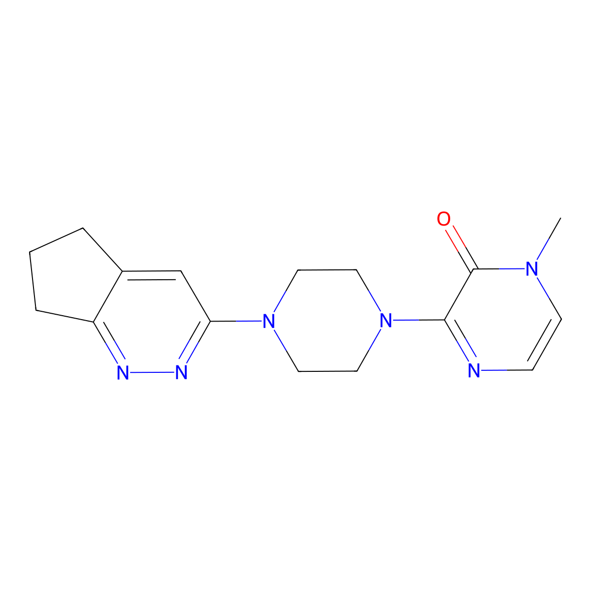 3-(4-(6,7-dihydro-5H-cyclopenta[c]pyridazin-3-yl)piperazin-1-yl)-1-methylpyrazin-2(1H)-one molecular structure, CAS 2034610-46-1