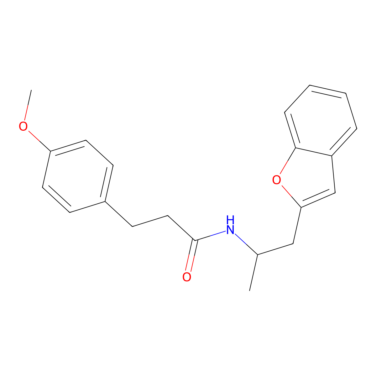 N-(1-(benzofuran-2-yl)propan-2-yl)-3-(4-methoxyphenyl)propanamide molecular structure, CAS 2034610-57-4