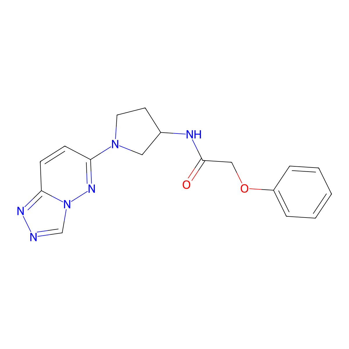 N-(1-([1,2,4]triazolo[4,3-b]pyridazin-6-yl)pyrrolidin-3-yl)-2-phenoxyacetamide molecular structure, CAS 2034610-61-0