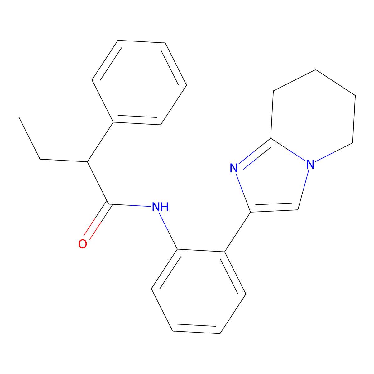 2-phenyl-N-(2-(5,6,7,8-tetrahydroimidazo[1,2-a]pyridin-2-yl)phenyl)butanamide molecular structure, CAS 2034610-64-3