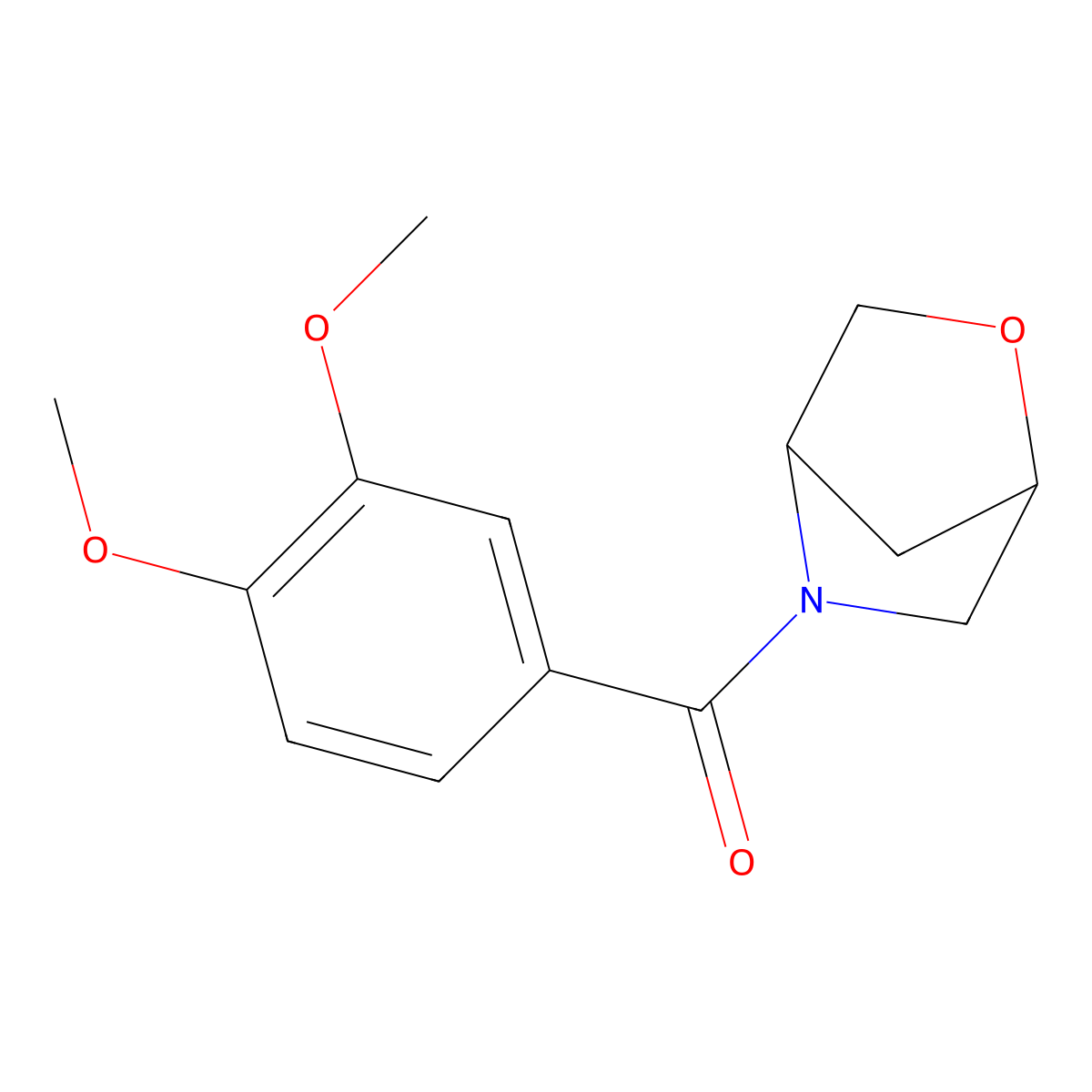 2-Oxa-5-azabicyclo[2.2.1]heptan-5-yl(3,4-dimethoxyphenyl)methanone molecular structure, CAS 2034611-02-2