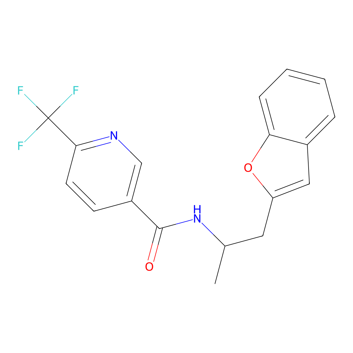 N-(1-(benzofuran-2-yl)propan-2-yl)-6-(trifluoromethyl)nicotinamide molecular structure, CAS 2034611-05-5
