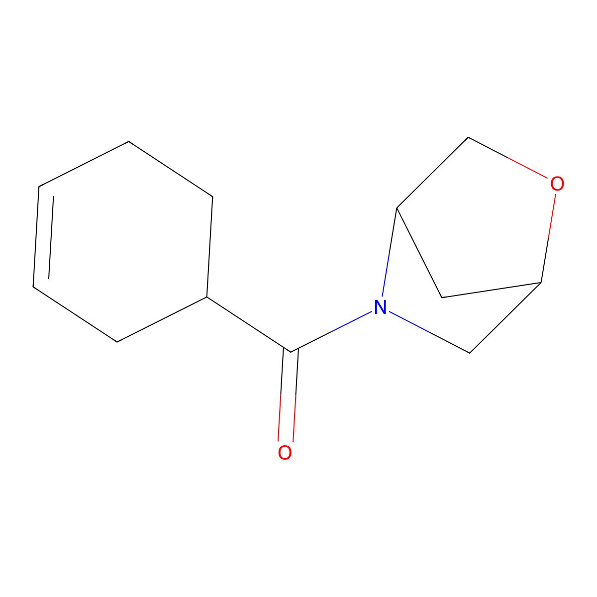 2-Oxa-5-azabicyclo[2.2.1]heptan-5-yl(cyclohex-3-en-1-yl)methanone molecular structure, CAS 2034611-50-0
