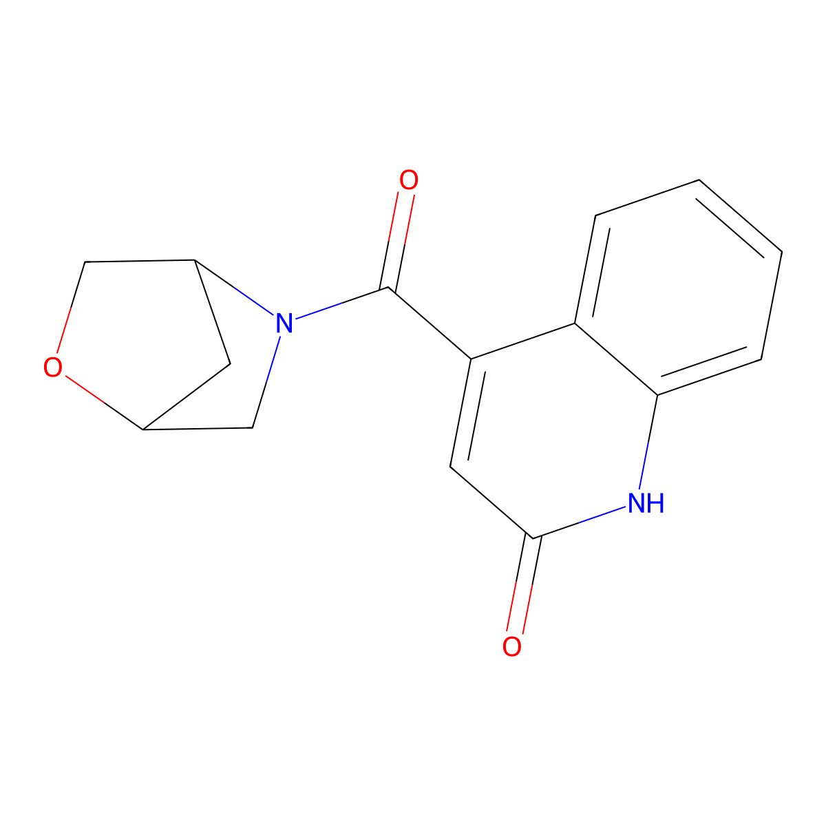 2-Oxa-5-azabicyclo[2.2.1]heptan-5-yl(2-hydroxyquinolin-4-yl)methanone molecular structure, CAS 2034611-77-1
