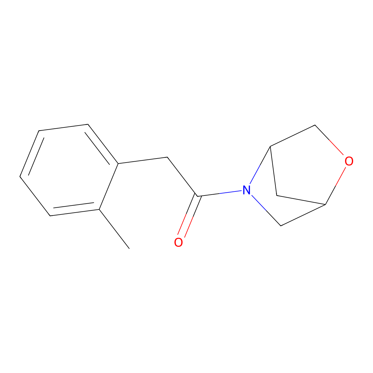 1-(2-Oxa-5-azabicyclo[2.2.1]heptan-5-yl)-2-(o-tolyl)ethanone molecular structure, CAS 2034611-98-6
