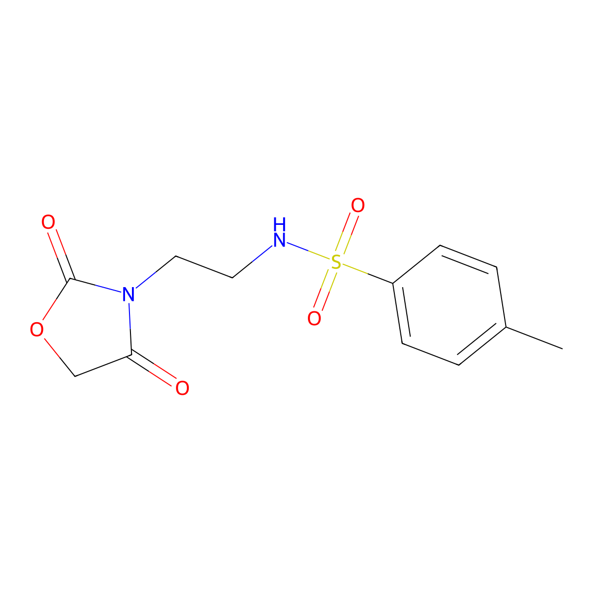 N-(2-(2,4-dioxooxazolidin-3-yl)ethyl)-4-methylbenzenesulfonamide molecular structure, CAS 2034612-01-4