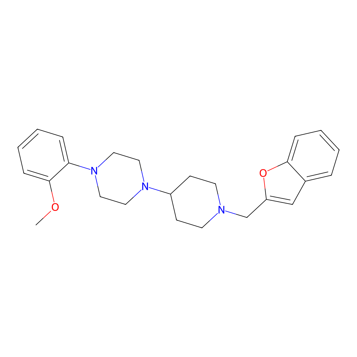 1-(1-(Benzofuran-2-ylmethyl)piperidin-4-yl)-4-(2-methoxyphenyl)piperazine molecular structure, CAS 2034612-52-5