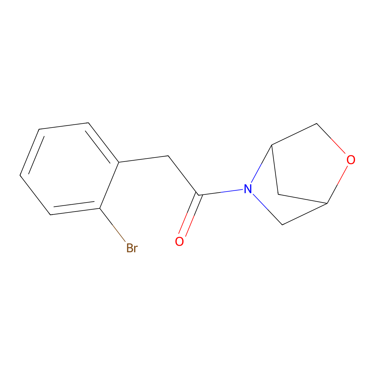1-(2-Oxa-5-azabicyclo[2.2.1]heptan-5-yl)-2-(2-bromophenyl)ethanone molecular structure, CAS 2034612-75-2