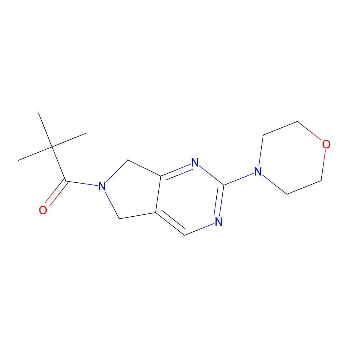 2,2-dimethyl-1-(2-morpholino-5H-pyrrolo[3,4-d]pyrimidin-6(7H)-yl)propan-1-one molecular structure, CAS 2034612-85-4