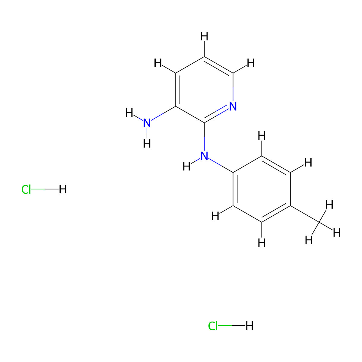 N2-(p-tolyl)pyridine-2,3-diamine dihydrochloride molecular structure, CAS 2034613-33-5