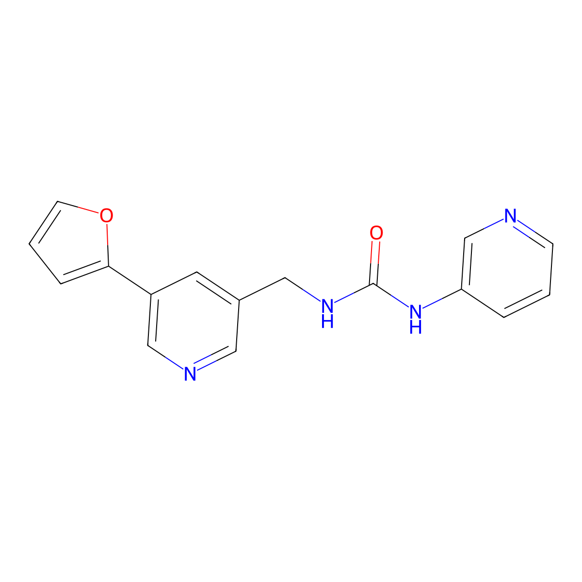 1-((5-(Furan-2-yl)pyridin-3-yl)methyl)-3-(pyridin-3-yl)urea molecular structure, CAS 2034613-35-7