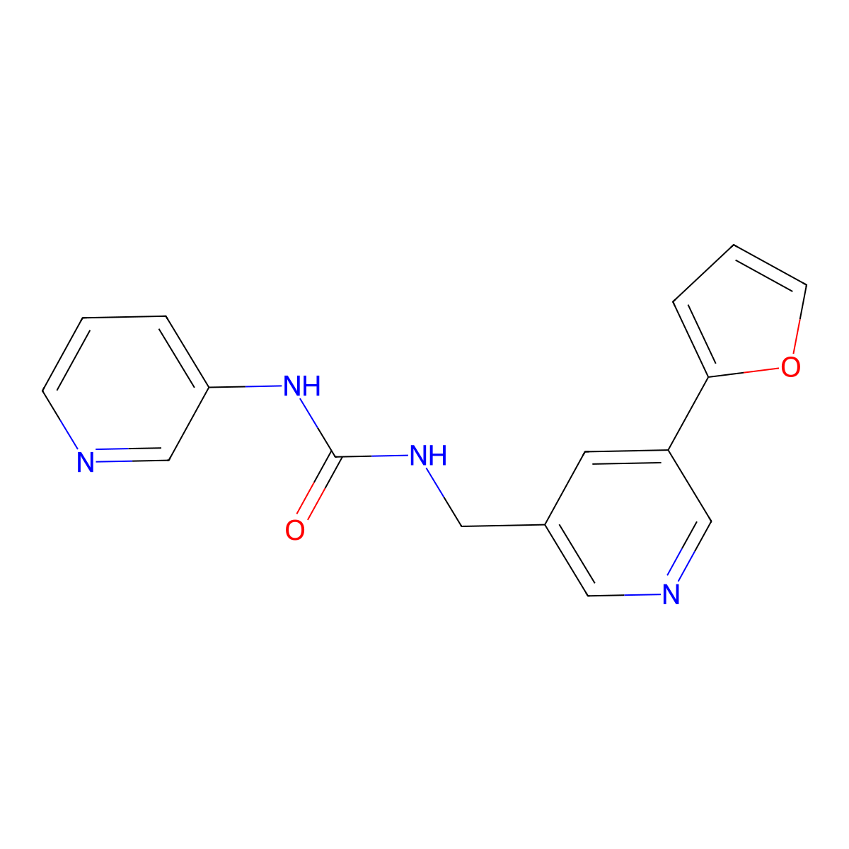 1-((5-(Furan-2-yl)pyridin-3-yl)methyl)-3-(pyridin-3-yl)urea molecular structure, CAS 2034613-35-7