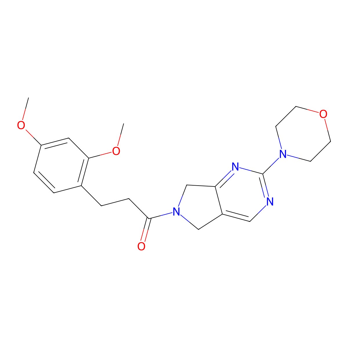 3-(2,4-dimethoxyphenyl)-1-(2-morpholino-5H-pyrrolo[3,4-d]pyrimidin-6(7H)-yl)propan-1-one molecular structure, CAS 2034613-48-2