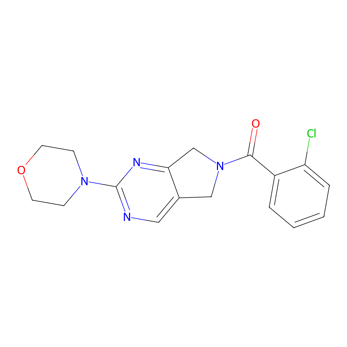 (2-chlorophenyl)(2-morpholino-5H-pyrrolo[3,4-d]pyrimidin-6(7H)-yl)methanone molecular structure, CAS 2034613-63-1