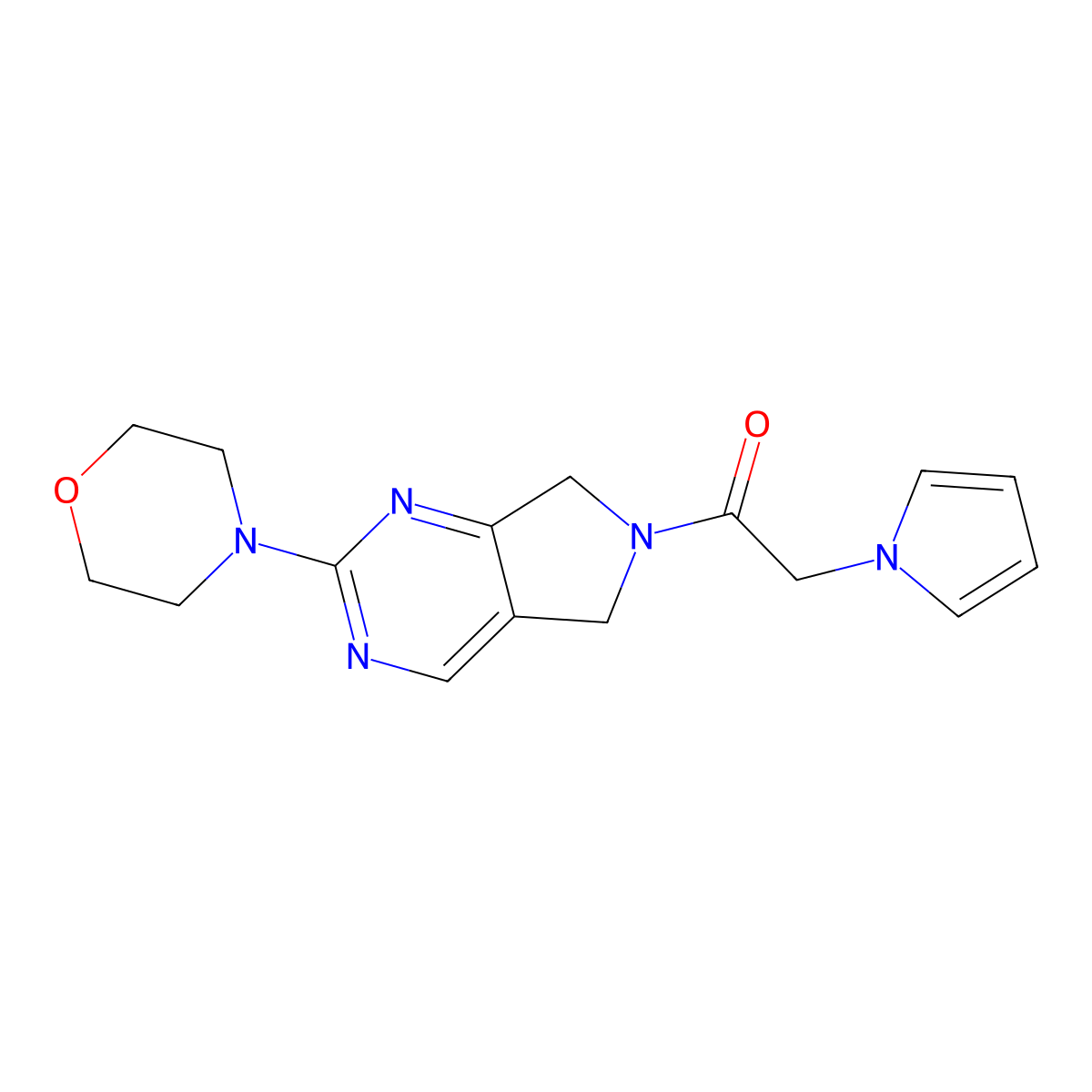 1-(2-morpholino-5H-pyrrolo[3,4-d]pyrimidin-6(7H)-yl)-2-(1H-pyrrol-1-yl)ethanone molecular structure, CAS 2034613-72-2