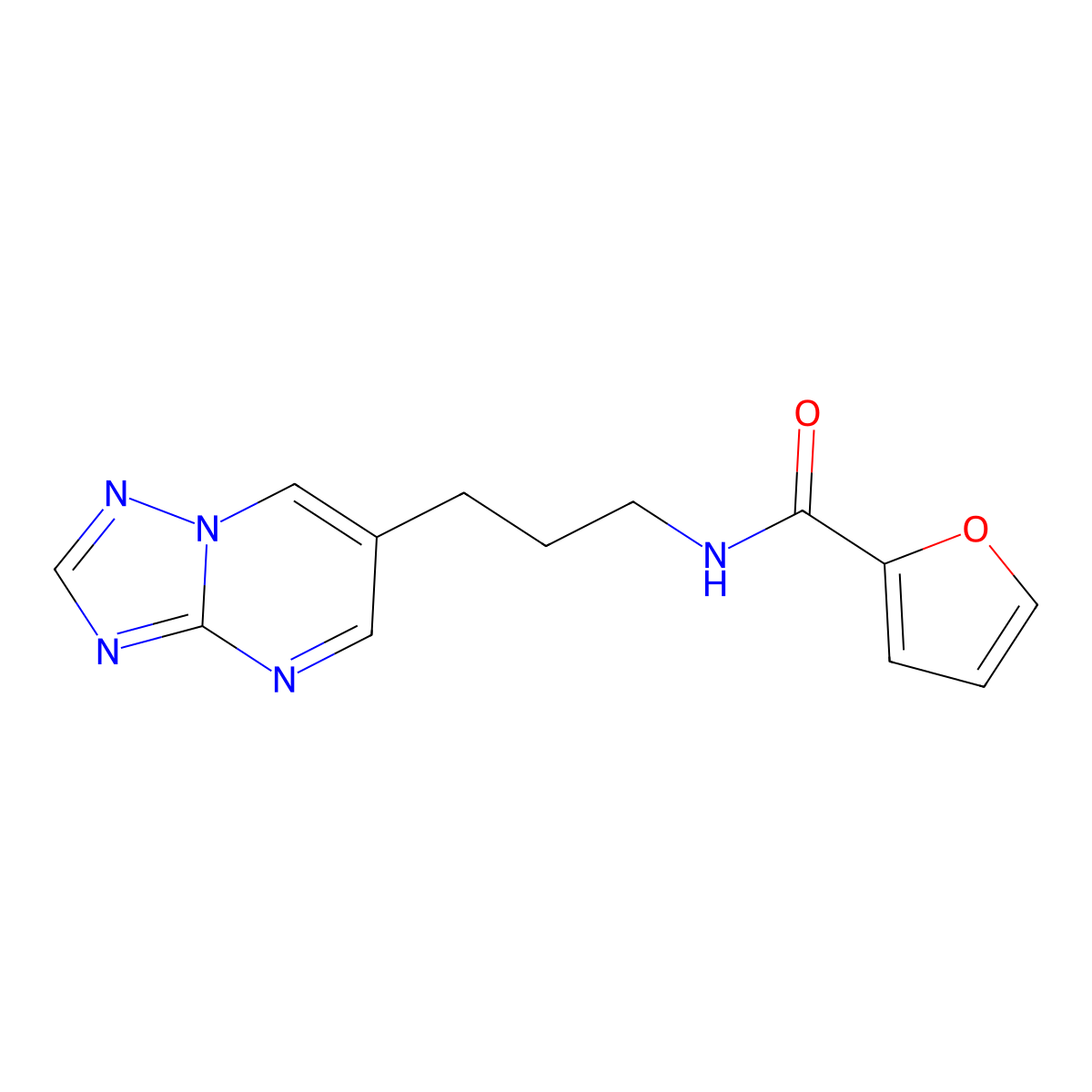 N-(3-([1,2,4]triazolo[1,5-a]pyrimidin-6-yl)propyl)furan-2-carboxamide molecular structure, CAS 2034614-36-1