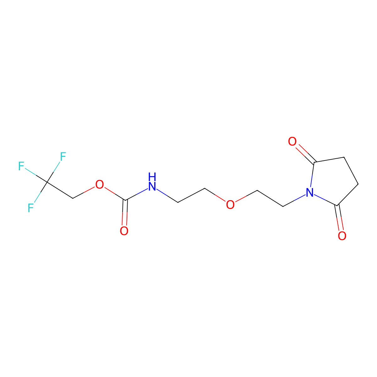 2,2,2-Trifluoroethyl (2-(2-(2,5-dioxopyrrolidin-1-yl)ethoxy)ethyl)carbamate molecular structure, CAS 2034615-22-8
