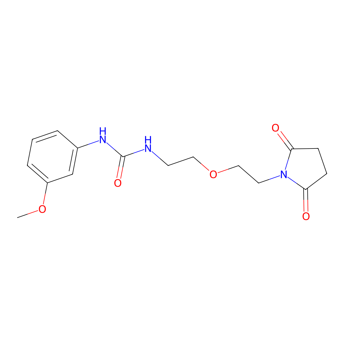 1-(2-(2-(2,5-Dioxopyrrolidin-1-yl)ethoxy)ethyl)-3-(3-methoxyphenyl)urea molecular structure, CAS 2034615-38-6