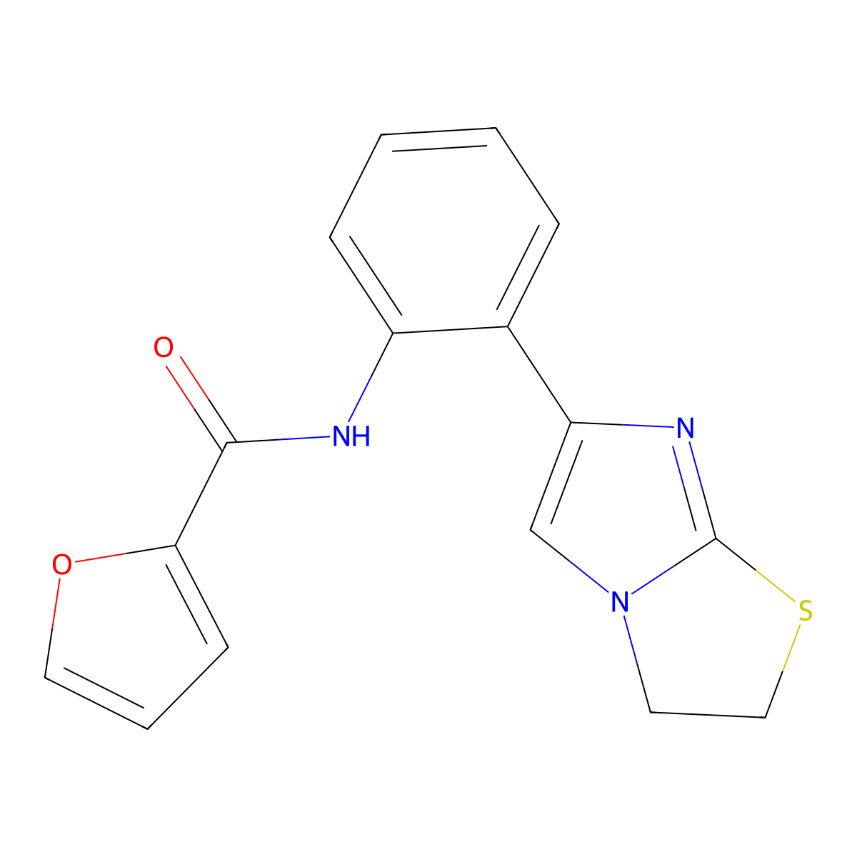 N-(2-(2,3-dihydroimidazo[2,1-b]thiazol-6-yl)phenyl)furan-2-carboxamide molecular structure, CAS 2034615-61-5