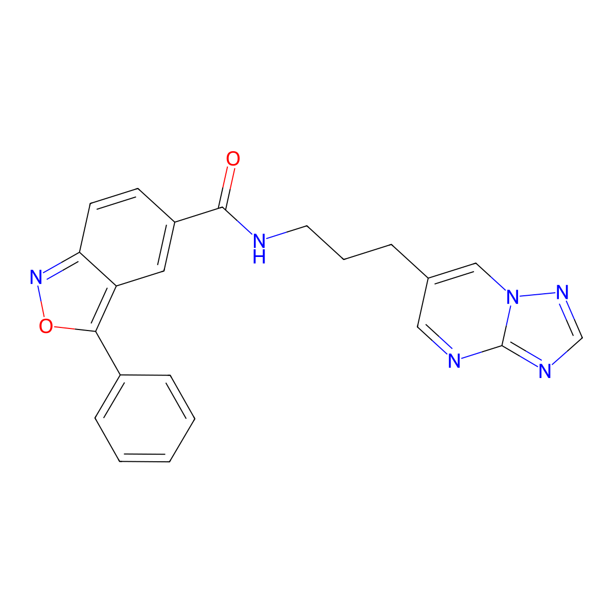 N-(3-([1,2,4]triazolo[1,5-a]pyrimidin-6-yl)propyl)-3-phenylbenzo[c]isoxazole-5-carboxamide molecular structure, CAS 2034615-89-7