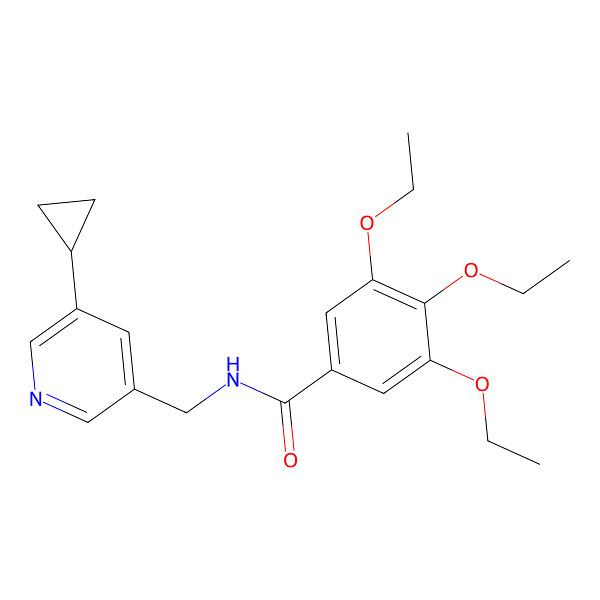 N-[(5-cyclopropylpyridin-3-yl)methyl]-3,4,5-triethoxybenzamide molecular structure, CAS 2034616-32-3
