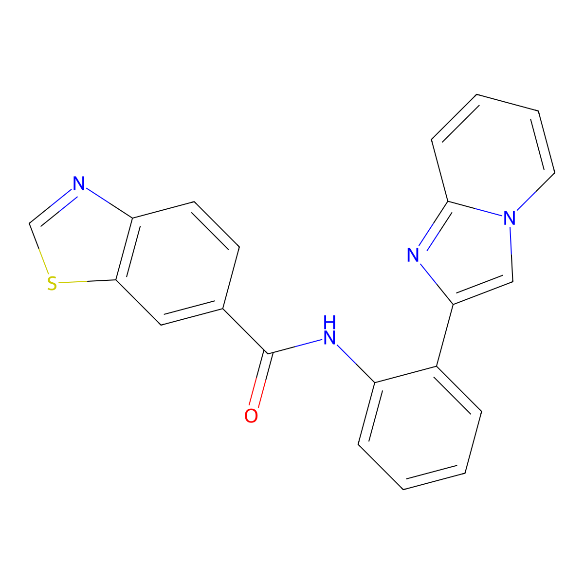 N-(2-(imidazo[1,2-a]pyridin-2-yl)phenyl)benzo[d]thiazole-6-carboxamide molecular structure, CAS 2034616-68-5