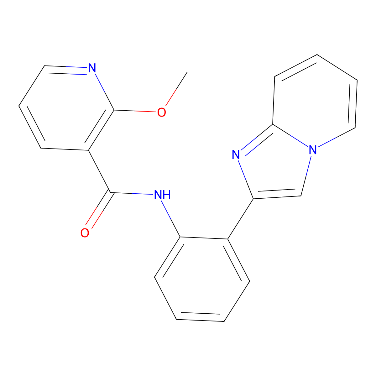 N-(2-(imidazo[1,2-a]pyridin-2-yl)phenyl)-2-methoxynicotinamide molecular structure, CAS 2034616-74-3