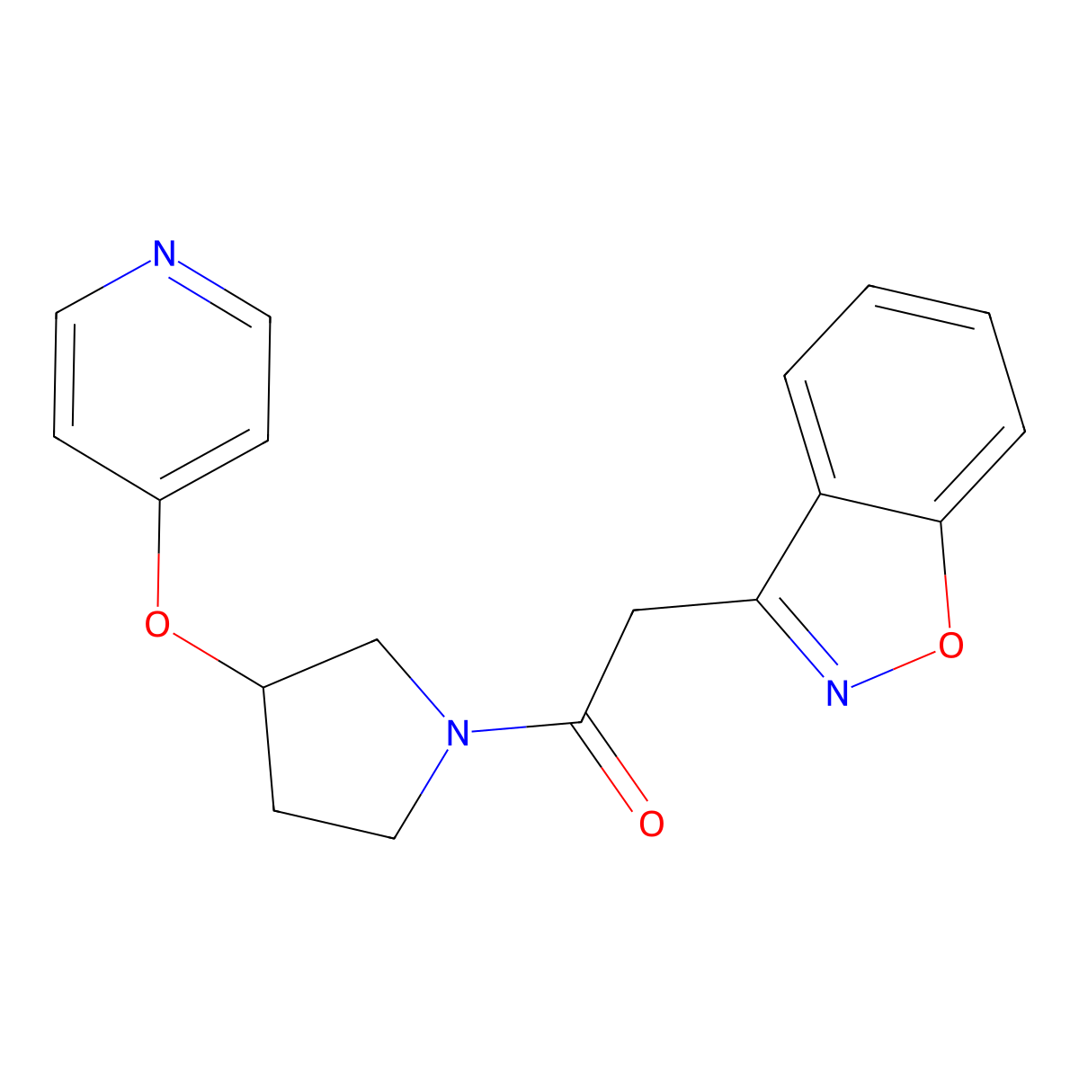 2-(Benzo[d]isoxazol-3-yl)-1-(3-(pyridin-4-yloxy)pyrrolidin-1-yl)ethanone molecular structure, CAS 2034616-90-3