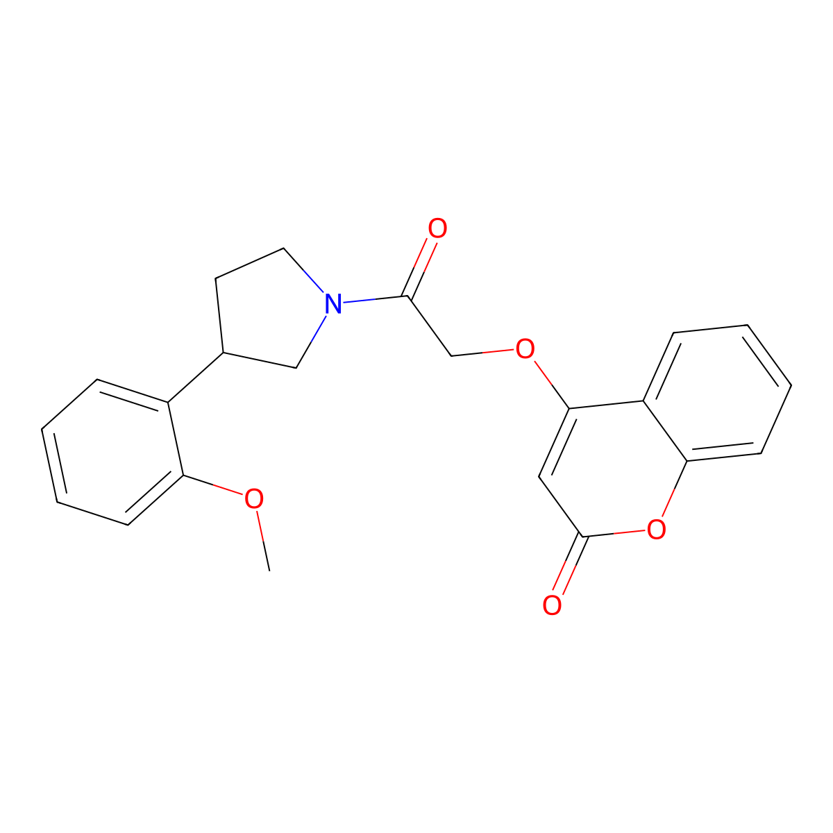 4-(2-(3-(2-methoxyphenyl)pyrrolidin-1-yl)-2-oxoethoxy)-2H-chromen-2-one molecular structure, CAS 2034617-06-4