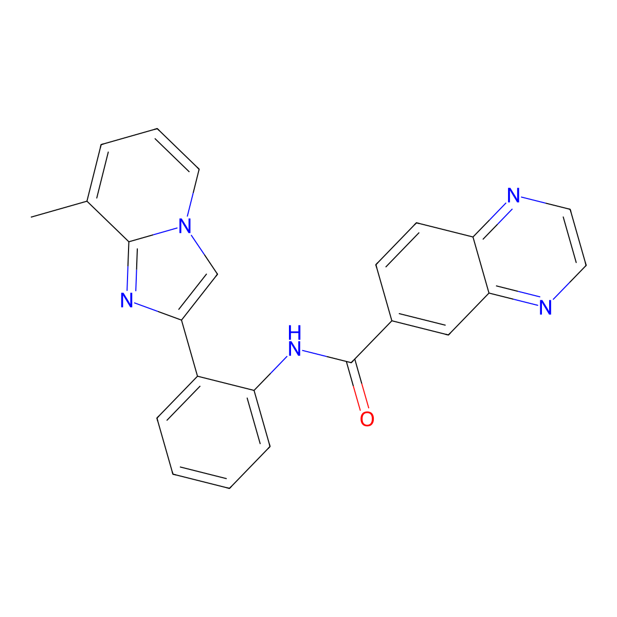 N-(2-(8-methylimidazo[1,2-a]pyridin-2-yl)phenyl)quinoxaline-6-carboxamide molecular structure, CAS 2034617-13-3